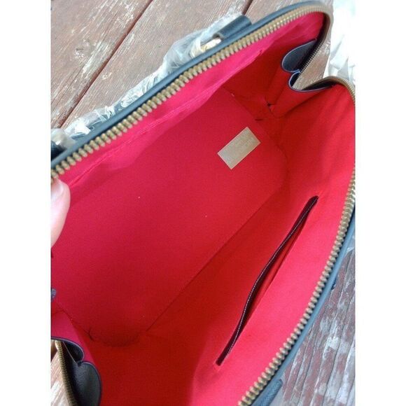 Marilyn Monroe Satchel Crossbody Black & Gold Red Inside - Picture 7 of 9